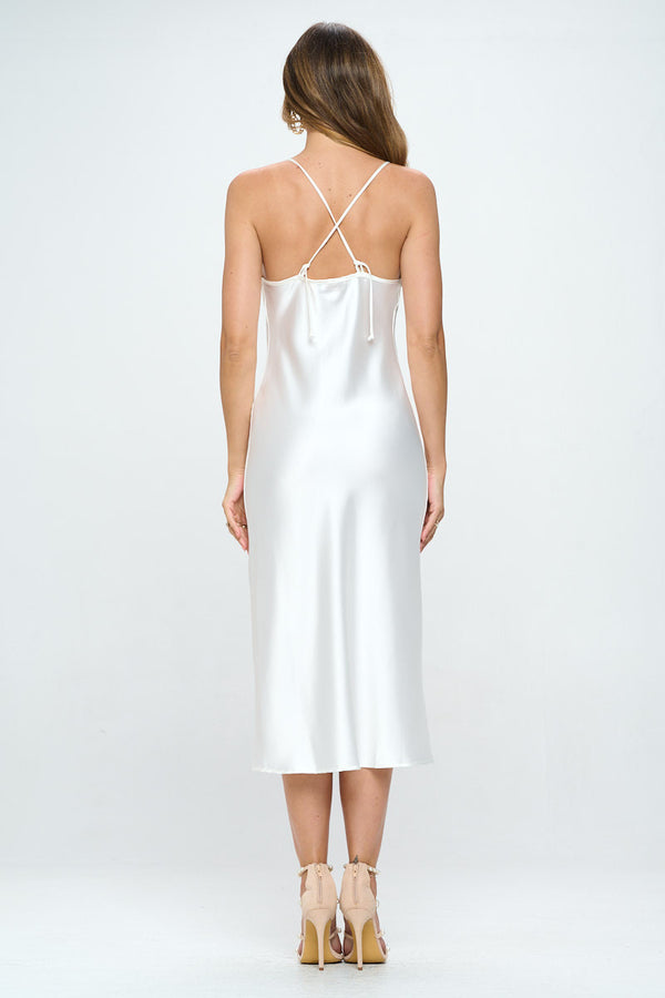 Satin Bias Slip Dress with Slit-4