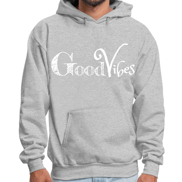 Mens Graphic Hoodie Good Vibes White Print-7