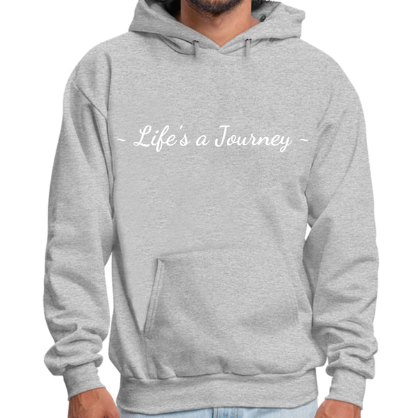 Mens Graphic Hoodie Life’s a Journey White Print-7