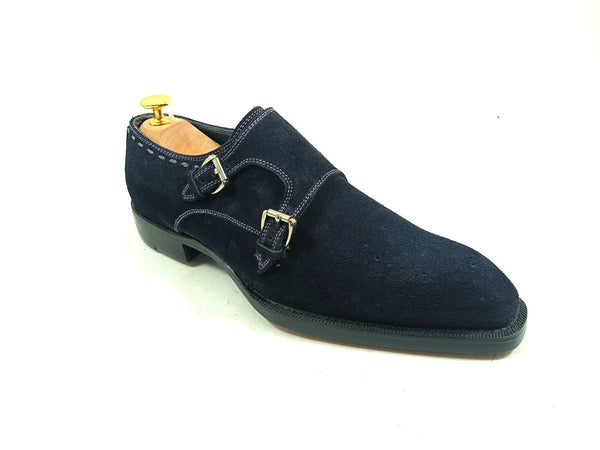 Double Monk - Suede Monk Dress Shoes-2
