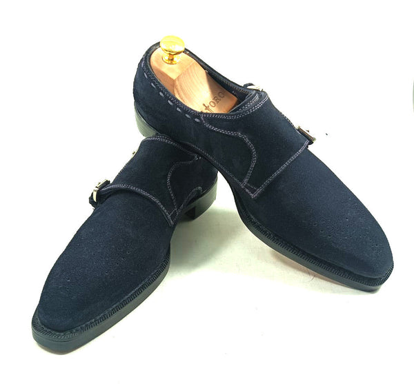 Double Monk - Suede Monk Dress Shoes-3