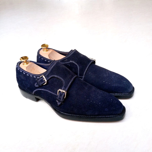 Double Monk - Suede Monk Dress Shoes-1