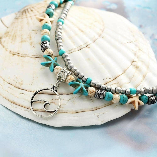 Ocean Vibes Double Layer Anklet