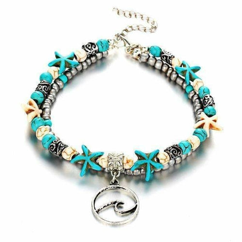 Ocean Vibes Double Layer Anklet