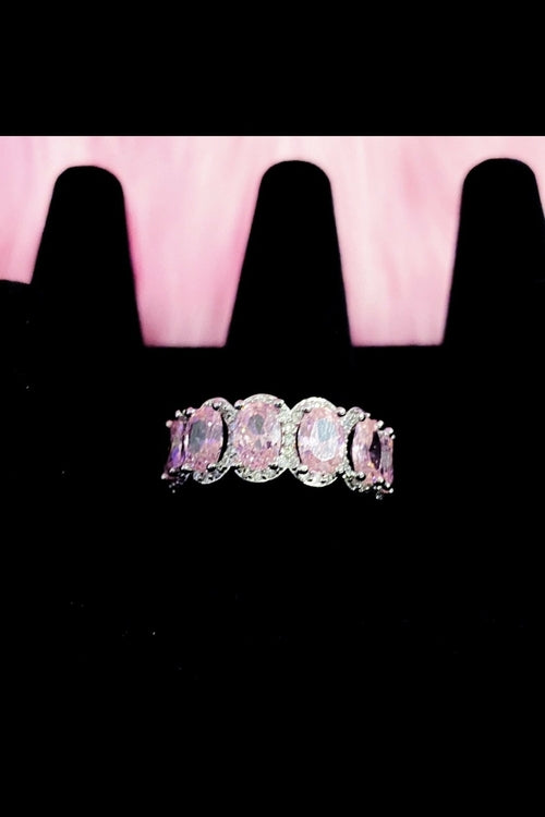Bye Felicia Goods® Diamond Princess Eternity Ring – 14K White Gold Stackable Band