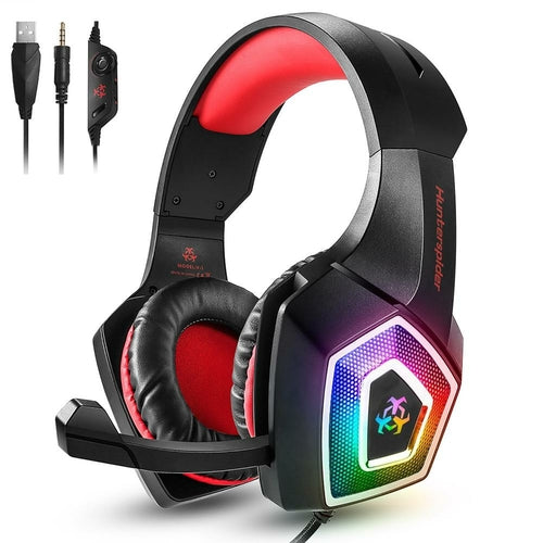 Dragon Gaming Headset for PS4, PC, Xbox – LED Light, Mic & Inline Controls