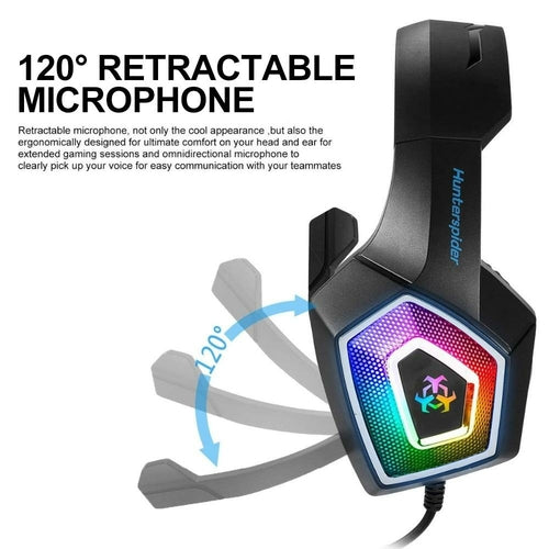 Dragon Gaming Headset for PS4, PC, Xbox – LED Light, Mic & Inline Controls