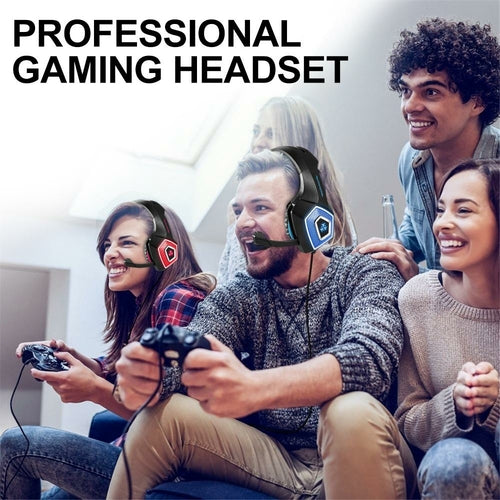 Dragon Gaming Headset for PS4, PC, Xbox – LED Light, Mic & Inline Controls