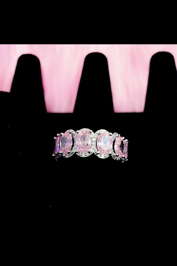 Bye Felicia Goods® Diamond Princess Eternity Ring – 14K White Gold Stackable Band