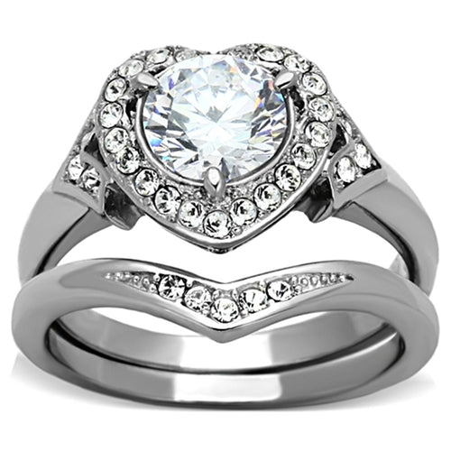 Bye Felicia Goods® Clear CZ Statement Ring – High-Polish Stainless Steel