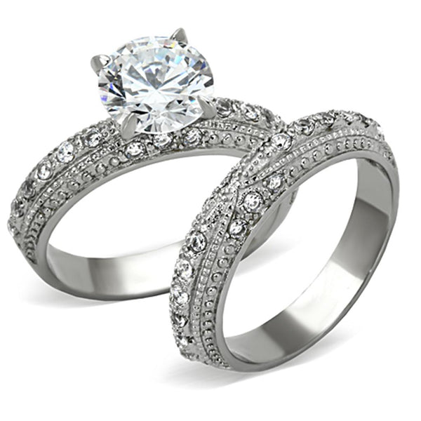 Bye Felicia Goods® Classic Clear CZ Statement Ring – High Polish Stainless Steel