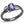 Bye Felicia Goods® Tanzanite CZ Statement Ring – IP Gunmetal Stainless Steel AAA Grade