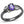 Bye Felicia Goods® Tanzanite CZ Statement Ring – IP Gunmetal Stainless Steel AAA Grade
