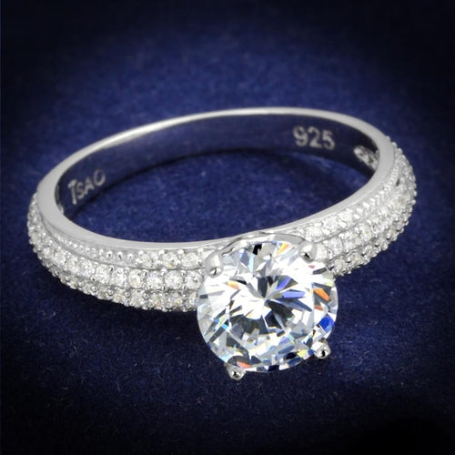 Bye Felicia Goods® Clear CZ Ring – Rhodium-Finished 925 Sterling Silver