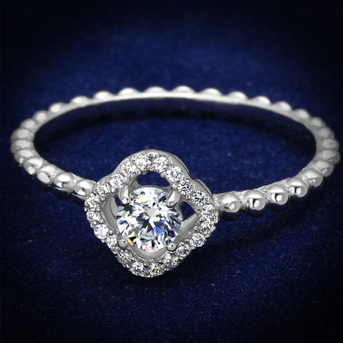 Bye Felicia Goods® Clear CZ Ring – Rhodium-Finished Sparkle and Elegance 925 Sterling Silver