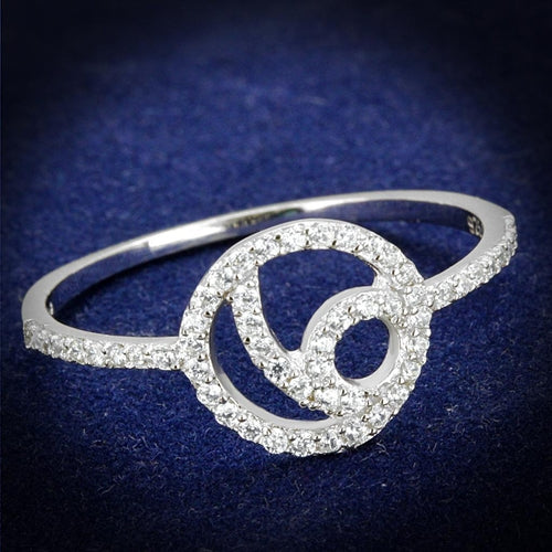 Bye Felicia Goods® Clear CZ Minimal Ring – Rhodium-Finished 925 Sterling Silver